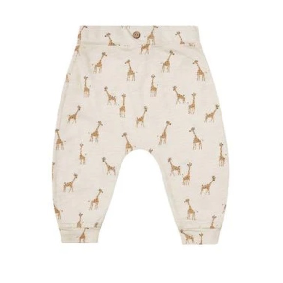 Rylee + Cru Slouch Pants Giraffes print beige leggings toddler boy neutral baby - Picture 2 of 6